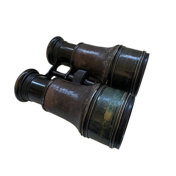 leather original antique binoculars by Lemaire dated 1920