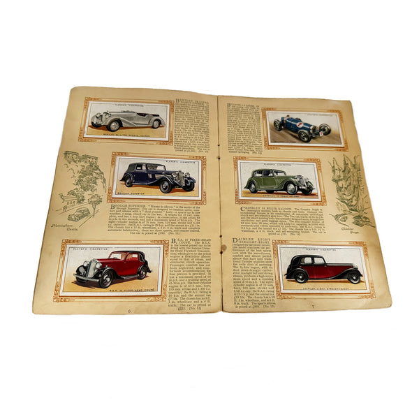 Full set of John player cigarette cards of motor cars dated 1930s