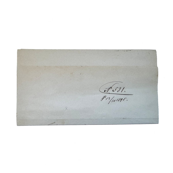 a folded paper note in Italian with stamp dated 1895