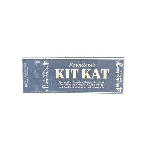 Kit Kat reproduction sweet wrapper by rowntree