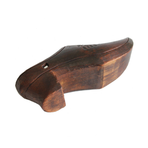 A beautiful apprentice piece wooden miniature clog shoe dating around early 1900