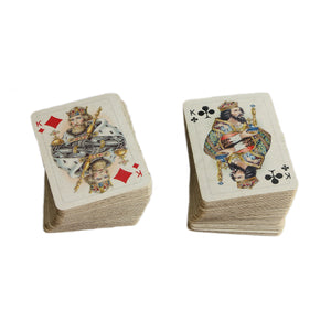 A miniature set of playing patience cards with original box