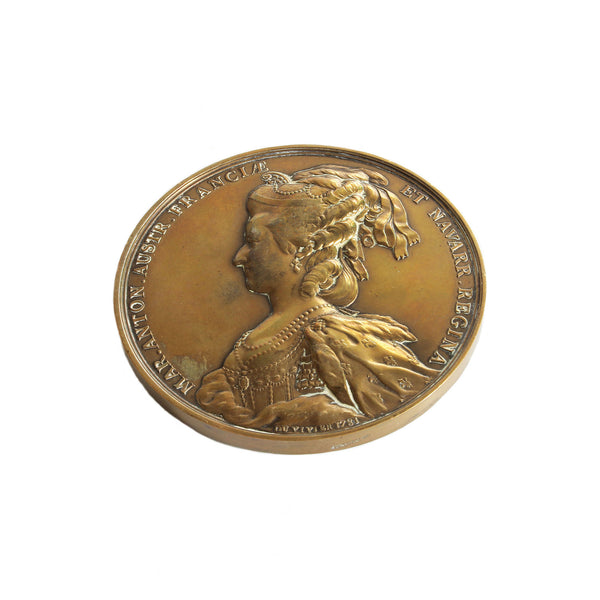 A very large bronze medal of Marie Antoinette and Ludovicus XVI and it is dated 1781