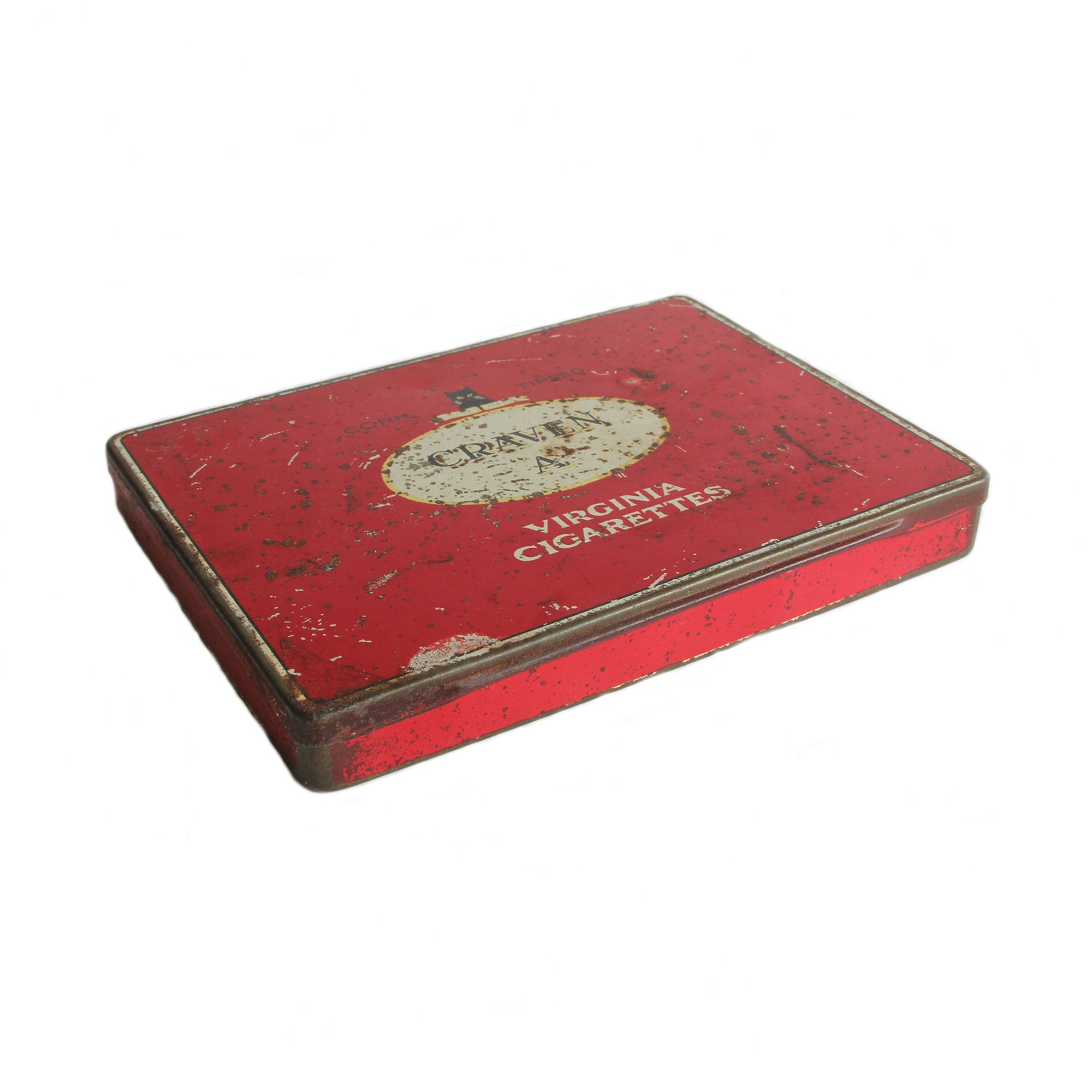 Rustic Condition authentic Tin Collectible Box – Virginia Passing Show Cigarette Adv. Litho Printed Box – Empty Tin Box, Old Tin Storage Box i2-296