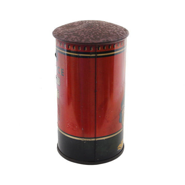 Vintage Post Office savings tin red pillar shaped