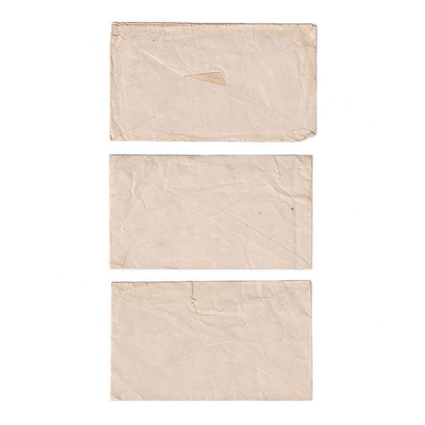 A set of 3 old prescription empty envelopes