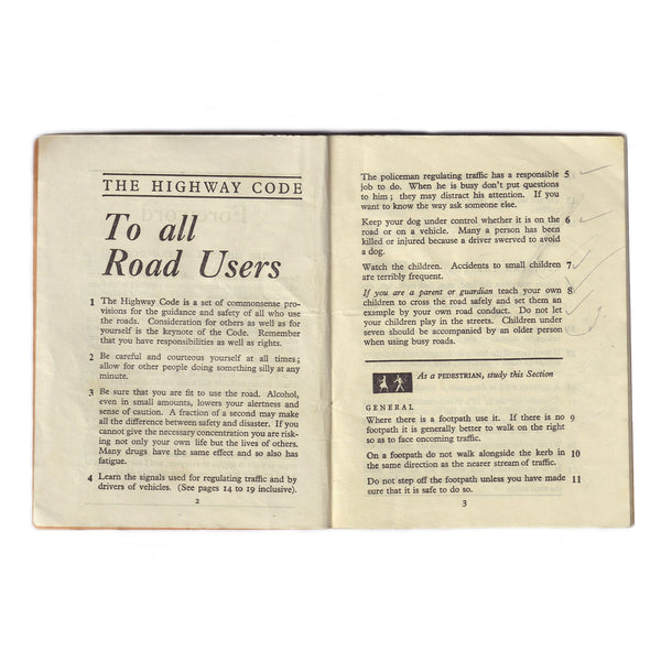 A little vintage booklet of the highway code dating back to the 1940s