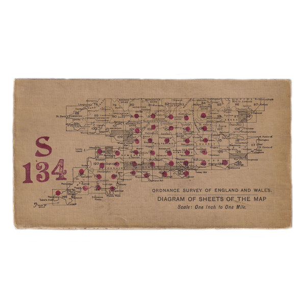 An ordnance survey of Brighton and Eastbourne printed in Southampton 1920