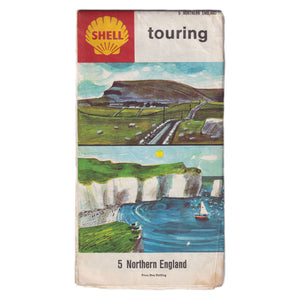 An old shell touring map of northern England dated 1965