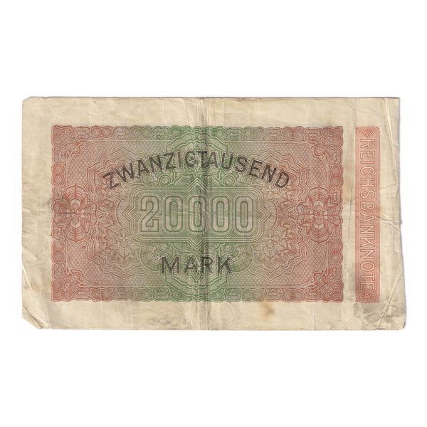 An old 1923 German 20000 bank note