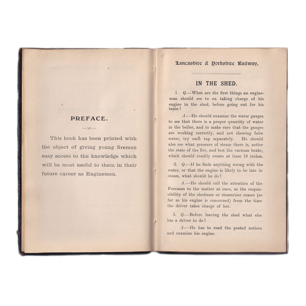 Questions for Enginemen and Fireman book dated 1910 with illustrations