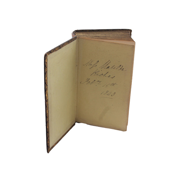 A wonderful miniature book of william cowper dated 1837 with inscription inside