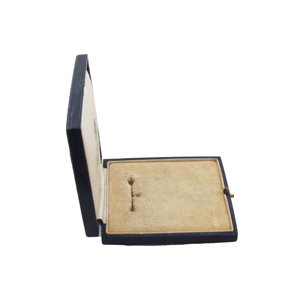 A fine secondhand navy medal presentation box square shaped by Spink and Son