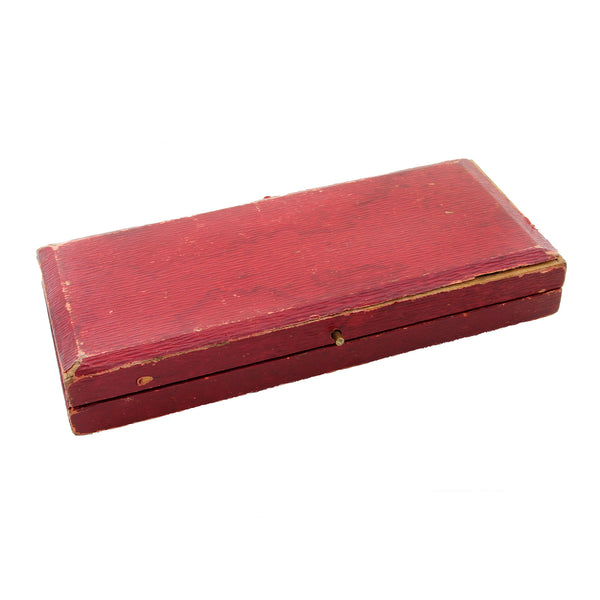 A 1930s rectangular medal box by usher manufacturing of Birmingham