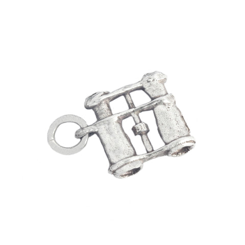 A vintage sterling silver pair of binoculars charm