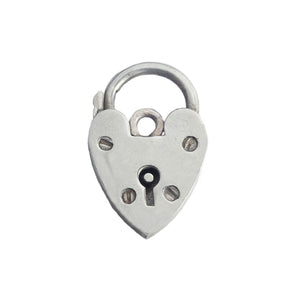 A classic sterling silver secondhand padlock clasp with hinge