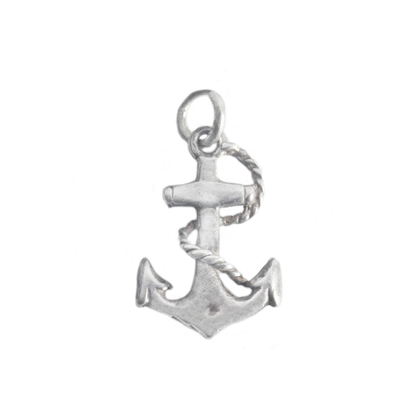 An anchor and rope sterling silver secondhand charm