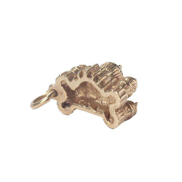 A Brighton royal pavilion gold charm in 3d solid form with jump ring