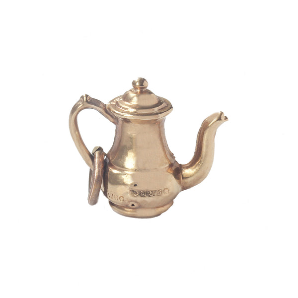 A vintage secondhand hallmarked coffee pot hollow charm