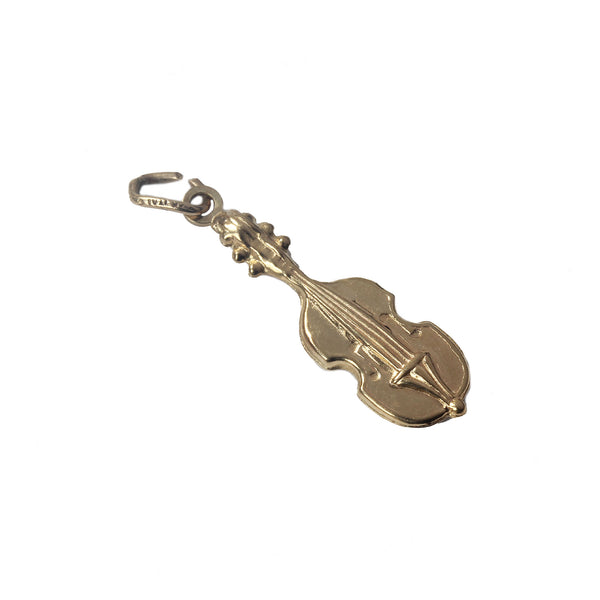 A vintage hollow violin charm with jump ring