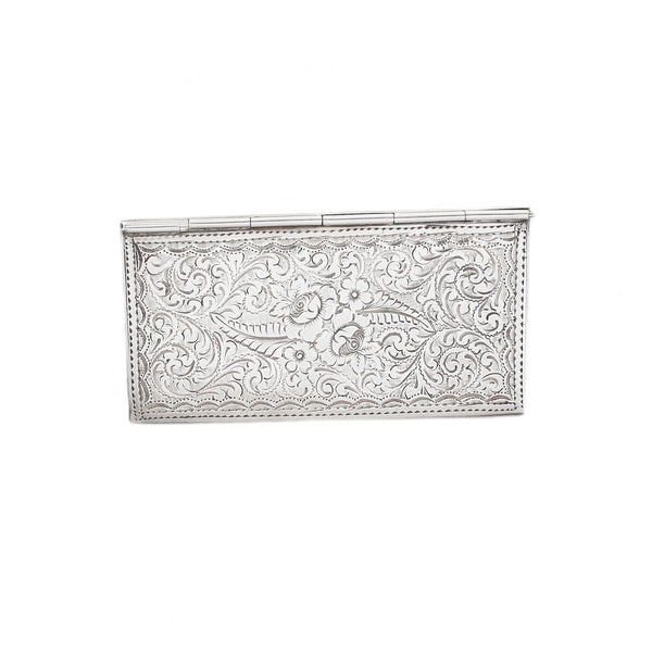 A secondhand silver envelope business card holder Edwardian Dated 1910